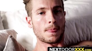 NextDoorXXX.com - Jock's precum drips as he strokes his big boner solo