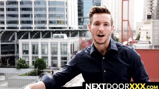 NextDoorXXX.com - Jock's precum drips as he strokes his big boner solo