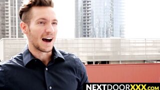 NextDoorXXX.com - Jock's precum drips as he strokes his big boner solo