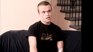 Handsome cute Holden shares his cock stroking and sexy feet with the guys