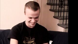 Handsome cute Holden shares his cock stroking and sexy feet with the guys
