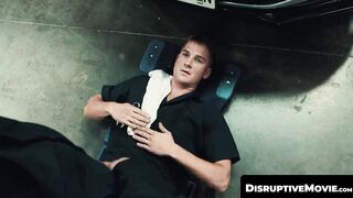 DisruptiveMovie.com - Mechanic Roman Todd bends twink Brandon Anderson over for a qui