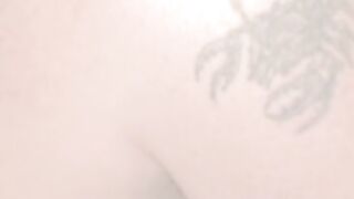 Mature chubby amateur strokes his small dick and cums