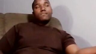 Cute black amateur stretching older white perv