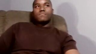 Cute black amateur stretching older white perv