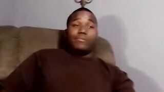 Cute black amateur stretching older white perv