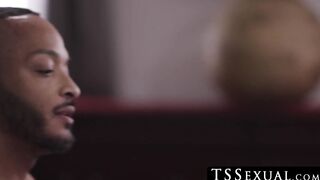 TSSexual.com - Jenna Gargles's moans in a hot interracial fuck with big cocks