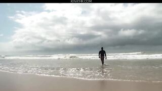 Arse Stretching On The Beach