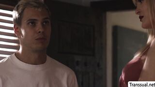 Watch this shemale blonde Tori Easton gets analed