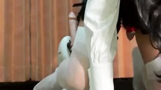 Crossdresser Rides His Fucking Machine