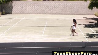 TeenEbonyPorn.com - Ebony teen from next door Daya Knight bounces on white shaft