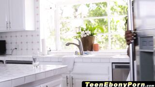 TeenEbonyPorn.com - Ebony teen from next door Daya Knight bounces on white shaft