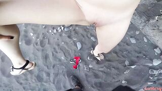 Couple espagnol super excite baise a la plage