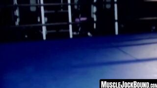 MuscleJockBound.com - Wrestler's dominance over lover with his massive cock in an int