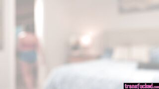 Sexy big ass MILF fucked by shemale