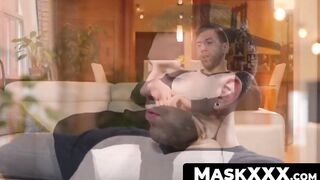 MaskXXX.com - Handsome muscular stud's big thick cock jerking off solo fun