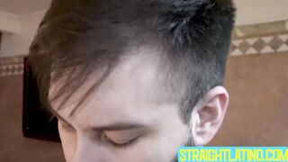 Straight bearded guy Joe satisfies Angels cravings by drilling his ass