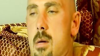 Ebony gay demonstrates his excellent cock sucking technique