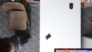 ShopliftersPunished.com - Hairy cunt teen Avi Love takes hard anal pounding from mall