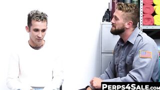 Thieving blonde Twinks hole pulverized by BBC policeman