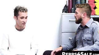 Thieving blonde Twinks hole pulverized by BBC policeman