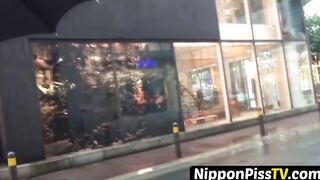 NipponPissTV.com - Japanese teen peeing until the whole floor is wet in public restro