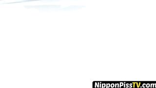 NipponPissTV.com - Naughty Japanese sweetie peeing through red panties outdoors
