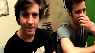 FuckingStraightBoys.com - Cute butt buddies engage in hot mmf trio