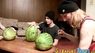 Three twinks stopped by for a hot shared jack off shoot