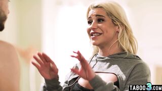 Blonde MILF tries to be a good stepmom