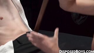 Jock Anthony Divino side fucked young Mark Winters in a hardcore anal fucking session