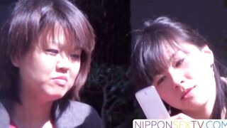 NipponSexTV.com - Oriental babes unaware their panties are showing on voyeur cam
