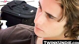TwinkUndie.com - Joey's undie play and hard cock jerk off solo