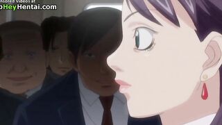 Hot busty woman in uniform having intense sex