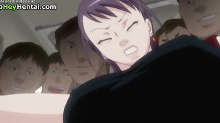 Hot busty woman in uniform having intense sex
