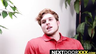 NextDoorXXX.com - Cute twink strokes his hard cock in a solo masturbation scene