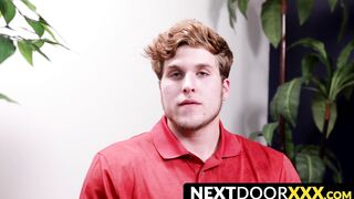 NextDoorXXX.com - Cute twink strokes his hard cock in a solo masturbation scene
