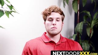 NextDoorXXX.com - Cute twink strokes his hard cock in a solo masturbation scene