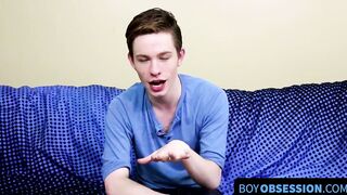 BoyObsession.com - Nico Michaelson's adorable twink guy wanking it off hard