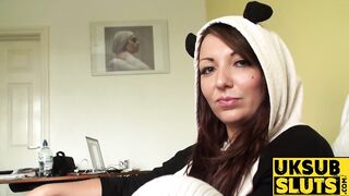 UKSubSluts.com - Sexy girl's natural tits and hot pussy destruction delight