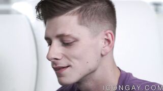 Hunky mature gay anally destroys a young cute homo