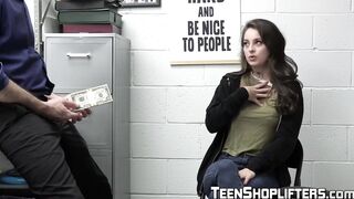 Cute shoplifter Maddy May fucked doggystyle by uniformed man