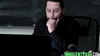 Petite schoolgirl bouncing on teachers cock after oral