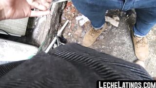 LecheLatinos.com - Handsome hairy Latino barebacked and facialized for cash in a nast