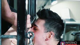 InfernoDungeon.com - Lubed leather gloves intensify a hardcore fistfucking session