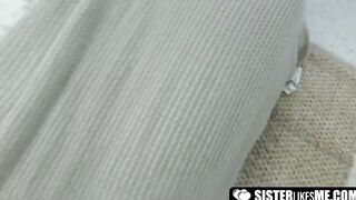 SisterLikesMe.com - Velvet Rain sneaks up on her sleeping stepbro and sucks him dry