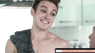 SayUncleNetwork.com - Tattooed gay stepbro rides his brother's raw cock with eager hu