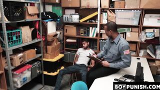 BoyPunish.com - Tattooed ebony thief's hard, raw barebacking by a horny, dominant sec