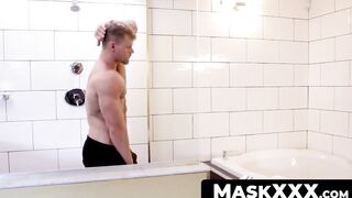 MaskXXX.com - Brad's muscular physique on full display during masturbation