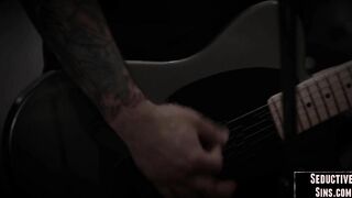 Perfect sexy fingers and pounded by guitarist